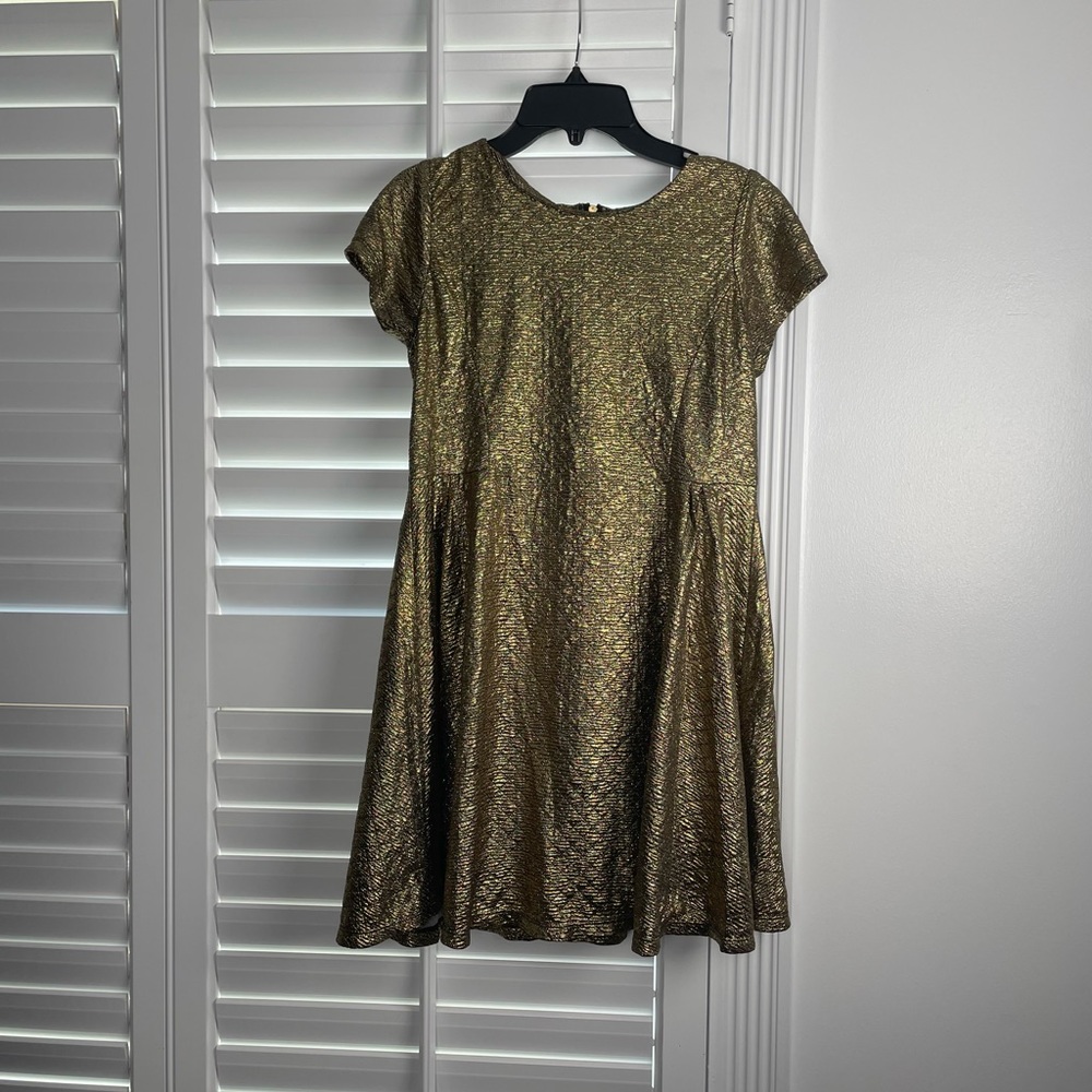 Girl’s Gold Sequin Hearts Dress